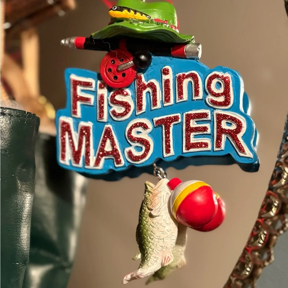 2 Fishing Christmas Tree Ornaments